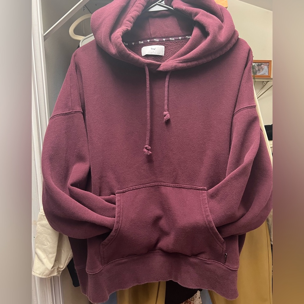 TNA Maroon Aritzia Hoodie Size 2 Gently Worn